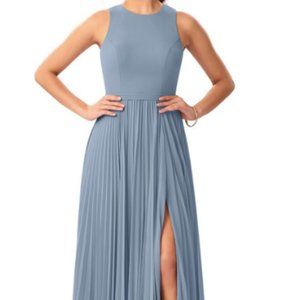 Azazie Lindie Dress in Dusty Blue